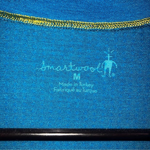 Smartwool lightweight cobalt bright blue base layer 3/4 zip size medium - Picture 3 of 7